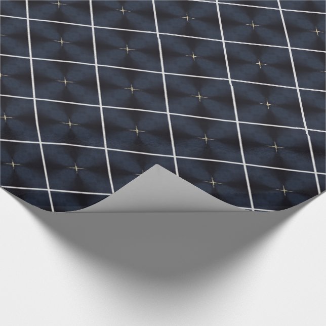 Navy blue and White Luxury Wrapping Paper Set (Corner)