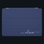 Navy Blue and White Modern Monogram iPad Pro Cover<br><div class="desc">Introducing our Navy Blue and White Modern Monogram Collection: Elevate your home decor with our sophisticated collection featuring a contemporary navy blue and white colour scheme. Each piece is meticulously crafted to exude elegance and style, perfect for adding a touch of modern flair to any room. Whether you're looking for...</div>