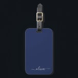 Navy Blue and White Modern Monogram Luggage Tag<br><div class="desc">Introducing our Navy Blue and White Modern Monogram Collection: Elevate your home decor with our sophisticated collection featuring a contemporary navy blue and white colour scheme. Each piece is meticulously crafted to exude elegance and style, perfect for adding a touch of modern flair to any room. Whether you're looking for...</div>
