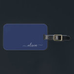 Navy Blue and White Modern Monogram Luggage Tag<br><div class="desc">Introducing our Navy Blue and White Modern Monogram Collection: Elevate your home decor with our sophisticated collection featuring a contemporary navy blue and white colour scheme. Each piece is meticulously crafted to exude elegance and style, perfect for adding a touch of modern flair to any room. Whether you're looking for...</div>