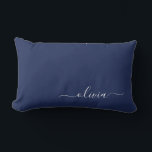 Navy Blue and White Modern Monogram Lumbar Cushion<br><div class="desc">Introducing our Navy Blue and White Modern Monogram Collection: Elevate your home decor with our sophisticated collection featuring a contemporary navy blue and white colour scheme. Each piece is meticulously crafted to exude elegance and style, perfect for adding a touch of modern flair to any room. Whether you're looking for...</div>