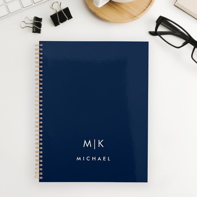 Navy Blue and White | Modern Monogram Planner (Creator Uploaded)