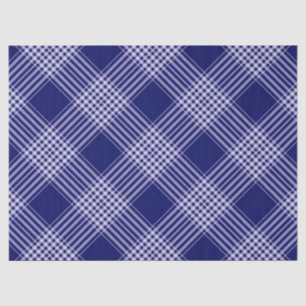Navy Blue And White Plaid Tissue Paper