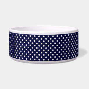 Navy Blue and White Polka Dot Pattern