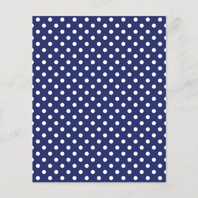 Navy Blue and White Polka Dots Pattern (Front)