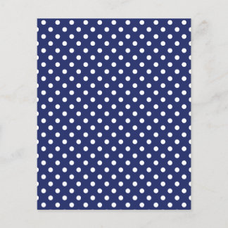 Navy Blue and White Polka Dots Pattern