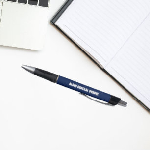 Navy Blue and White School Name Colours