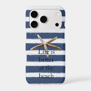 Navy Blue and White Stripes Starfish