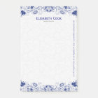 Navy Blue And White Vintage Floral Lace 3