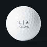 Navy Blue and White Wedding Personalised Golf Ball<br><div class="desc">Gorgeous navy blue golf ball. Perfect gift for the newlyweds in your life!</div>