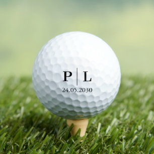 Navy Blue and White Wedding Personalized Golf Ball