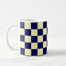 Navy Blue and Yellow Chequerboard Pattern