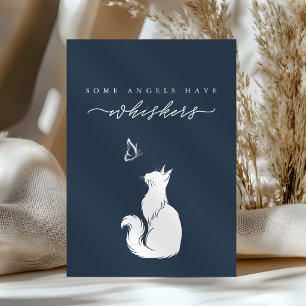 Navy Blue Angels Have Whiskers Cat Loss Sympathy Card