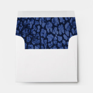 Navy Blue Animal Print RSVP Envelope