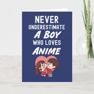 Navy Blue Anime Cards For Boys Kids Kaiwaii Otaku