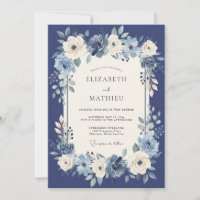 Navy Blue Aristocratic Botanical Wedding