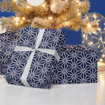 Navy blue Asanhoha Japanese Pattern