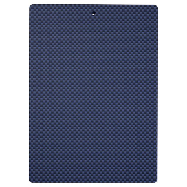 Navy Blue Automotive Carbon Fibre Weave Print Clipboard (Back)