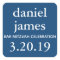 Navy Blue Bar Mitzvah Favour Tag