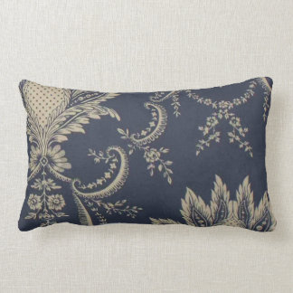 Navy blue Baroque French pineapple fabric Lumbar Cushion