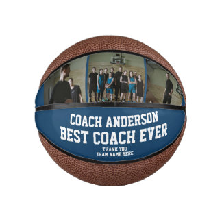 Navy Blue Best Coach Ever Thank You From The Team Mini Basketball