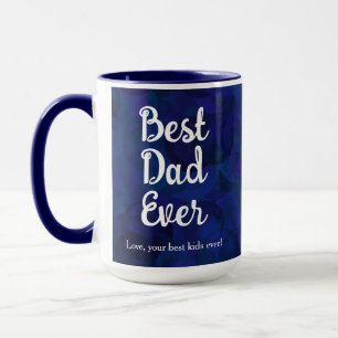 Navy Blue Best Dad Ever Funny From Kids Christmas Mug