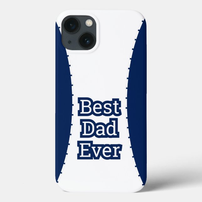 Navy Blue Best Dad Ever iPhone Case (Back)