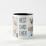 Navy Blue | Best DadEver Custom Photo Mug<br><div class="desc">Navy Blue | Give it as gift to your dad! Photo Grid Handwritten Text Two-Tone Coffee Mug
Best dad Ever Custom Photo Mug</div>