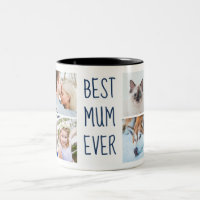 Navy Blue | Best Mum Ever Custom Photo Mug