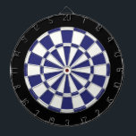 Navy Blue Black And White Dartboard<br><div class="desc">Navy Blue Black And White Dart Board</div>