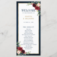 Navy Blue Blush Burgundy Gold Geometric Wedding