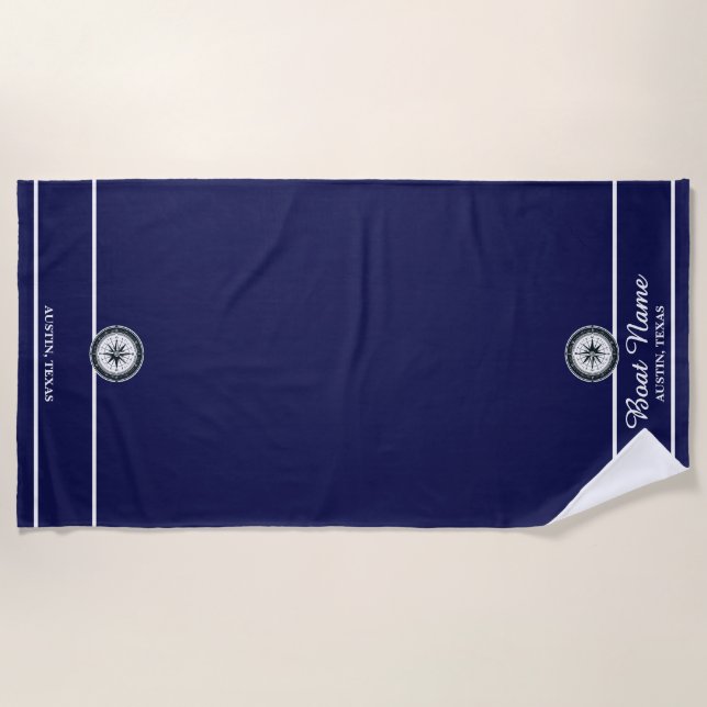 Navy Blue Boat Towel (Front)