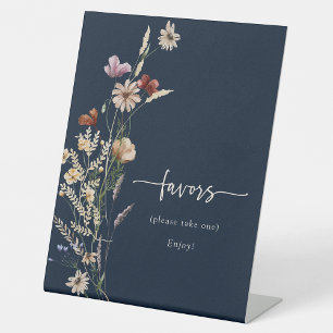 Navy Blue Boho Favours Sign