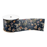 Navy Blue Boho Floral Ribbon Grosgrain Ribbon<br><div class="desc">Navy Blue Boho Floral Ribbon. This stylish & elegant boho floral ribbon features gorgeous hand-painted watercolor wildflowers arranged in a lovely pattern.</div>
