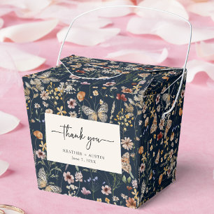 Navy Blue Boho Wedding Favor Box