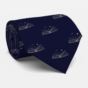 Navy Blue Book Lover's Work, Graduation Tie