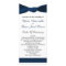 navy blue bow Wedding program