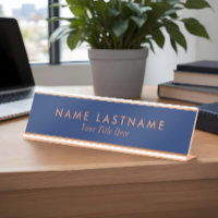 Navy Blue Brown Fonts Minimalist Custom