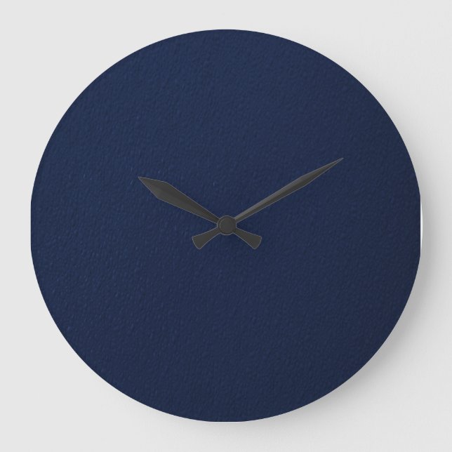 Navy Blue Bumpy Pattern Large Clock (Front)