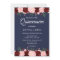 Navy Blue Burgundy Floral Quinceanera Invitation