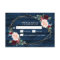 Navy Blue Burgundy Gold Pink Wedding RSVP Cards