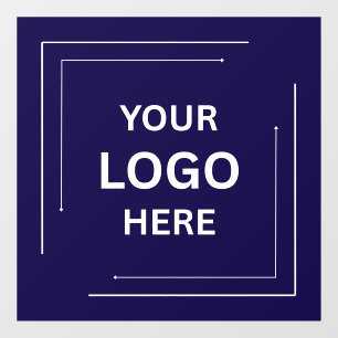 Navy Blue Business Logo Car Window Cling