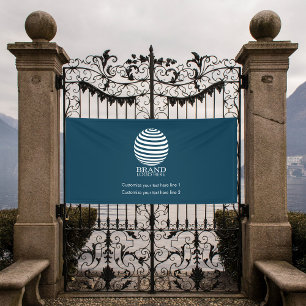 Navy Blue Business Logo Company Promotional  Banner