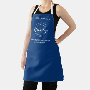Navy blue Business Promotion Personalised Logo  Apron