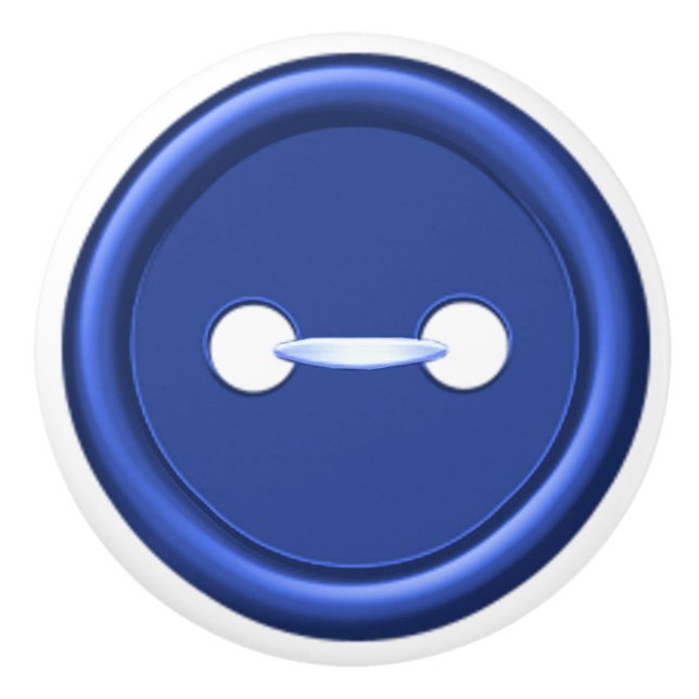 Navy Blue Button Drawer Pull (Front)