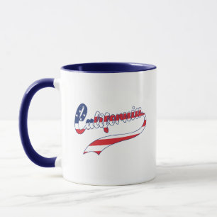 Navy Blue California USA Flag Fill Mug
