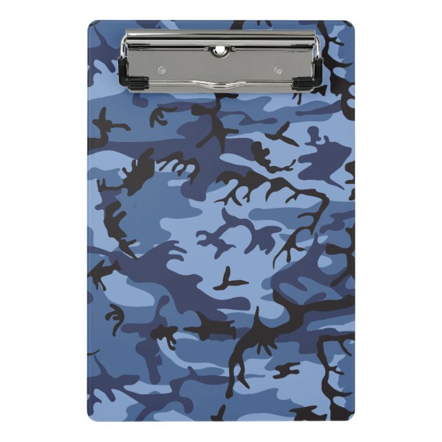 Navy Blue Camouflage, Military, Army Mini Clipboard (Front)