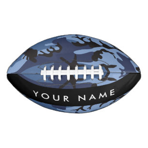 Navy Blue Camouflage Your name Personalise Football