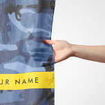 Navy Blue Camouflage Your name Personalise Scarf<br><div class="desc">Elegant,  stylish and sophisticated camouflage pattern in navy blue colour. Modern and trendy gift,  perfect for the military lover in your life. Personalise by adding your name,  nickname,  monogram or initials.</div>