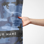 Navy Blue Camouflage Your name Personalise Scarf<br><div class="desc">Elegant,  stylish and sophisticated camouflage pattern in navy blue colour. Modern and trendy gift,  perfect for the military lover in your life. Personalise by adding your name,  nickname,  monogram or initials.</div>